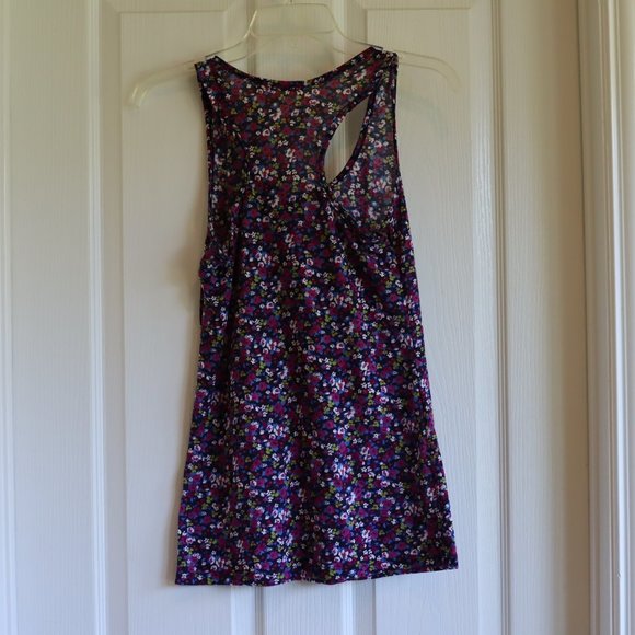 EUC Julie's Closet Purple Floral Racerback Tank XS - Picture 3 of 3